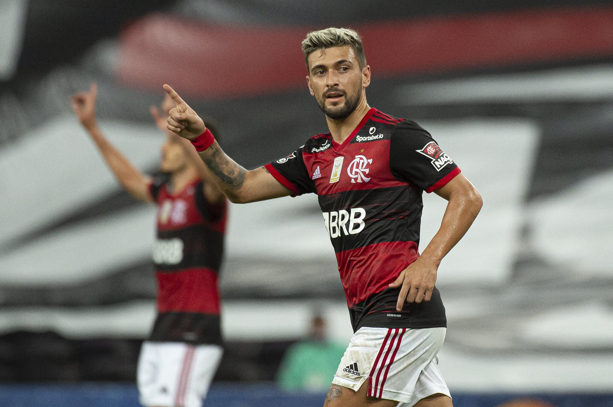 Arrascaeta marcou o 2º gol da partida. (Foto: Alexandre Vidal/Flamengo)