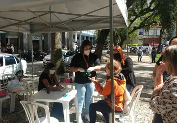 Unimed Petrópolis promove ação de saúde na Praça Dom Pedro (Foto: Divulgação)